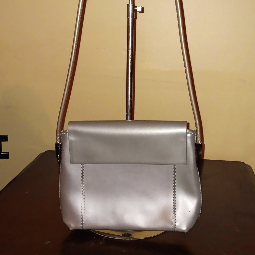 FRANCESCO BIASIA SILVER PVC CROSSBODY